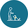 dog and trainer icon